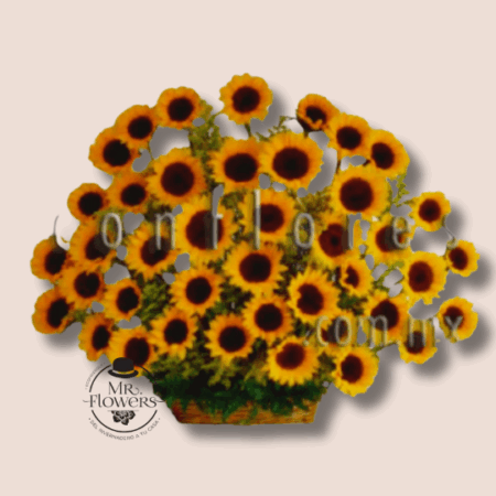 Canasta con Girasoles Canasta con Girasoles
