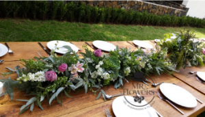 Bodas Gay 4 Centro de mesa 1m de largo