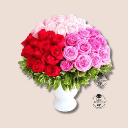 Arreglo con 100 Rosas 4 colores