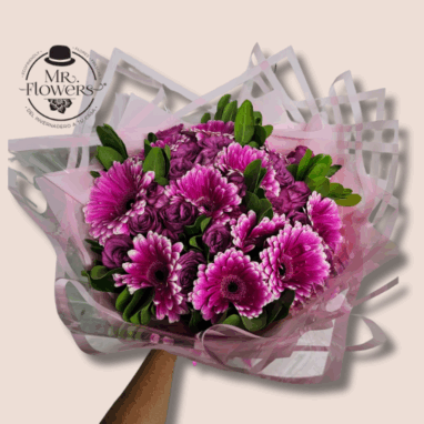 Ramo de Rosas y Gerberas