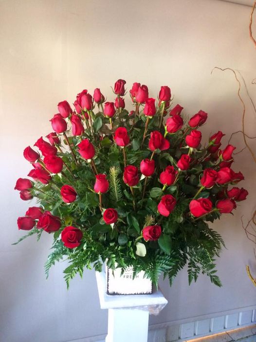 100 Rosa Rojas a Domicilio CDMX