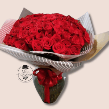 Arreglos para Hombres de Cumpleaños 35 Flores a domicilio -50 Rosas Rojas en Jarron 2