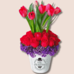 Arreglo Floral con 10 Tulipanes y 24 Rosas
