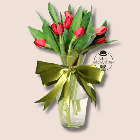 Arreglo Floral con Tulipanes - Image 1