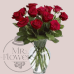 Arreglo Floral de 12 Rosas
