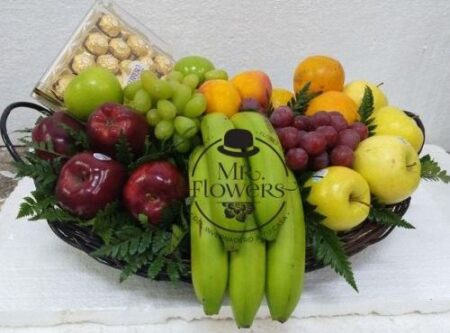 Canasta con Frutas y Chocolates Ferrero - Image 1