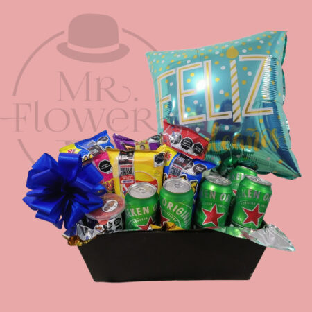 Arreglo con Cervezas, Papas y Globo - Image 1