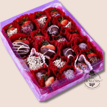 Caja con 20 Fresas con Chocolate - Image 1