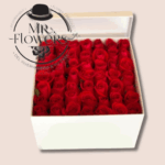 Caja con 50 Rosas Rojas