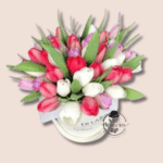 Caja con 60 Tulipanes
