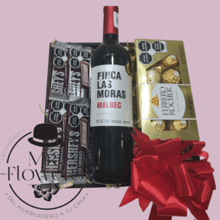 Caja de Vino y Chocolates - Image 1