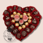 Corazón Chocolates y Rosas