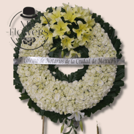 Corona Blanca Elegante en Tripie - Image 1