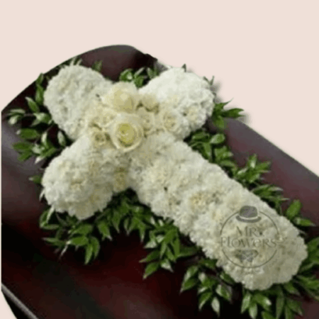 Cubre Caja Dalila | Elegante Cruz Fúnebre - Image 1