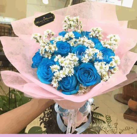 Ramo con 13 Rosas Azules - Image 1