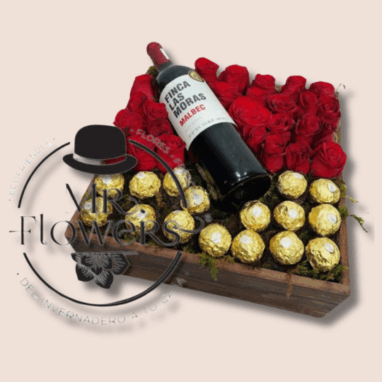 Rosas Chocolates y Tinto