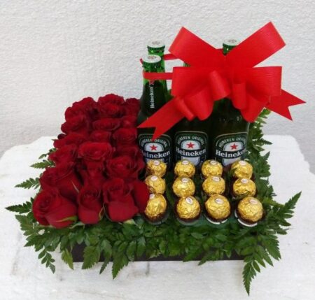 Regalo con Cervezas, Rosas y Chocolates - Image 1
