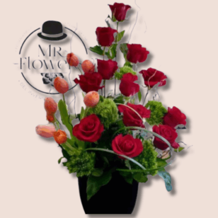 Tulipanes y Rosas | Arreglo Floral 'Despertares' - Image 1