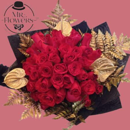 Ramo de 50 Rosas Golden - Image 1